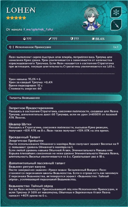 Иллюстрация к статье «Навыки Лоэна: полный разбор способностей нового 5★ персонажа»