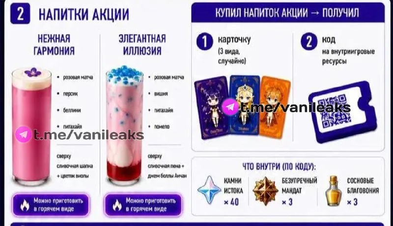 Иллюстрация к статье «Genshin Impact × One Price Coffee: кофе, карточки и кристаллы»